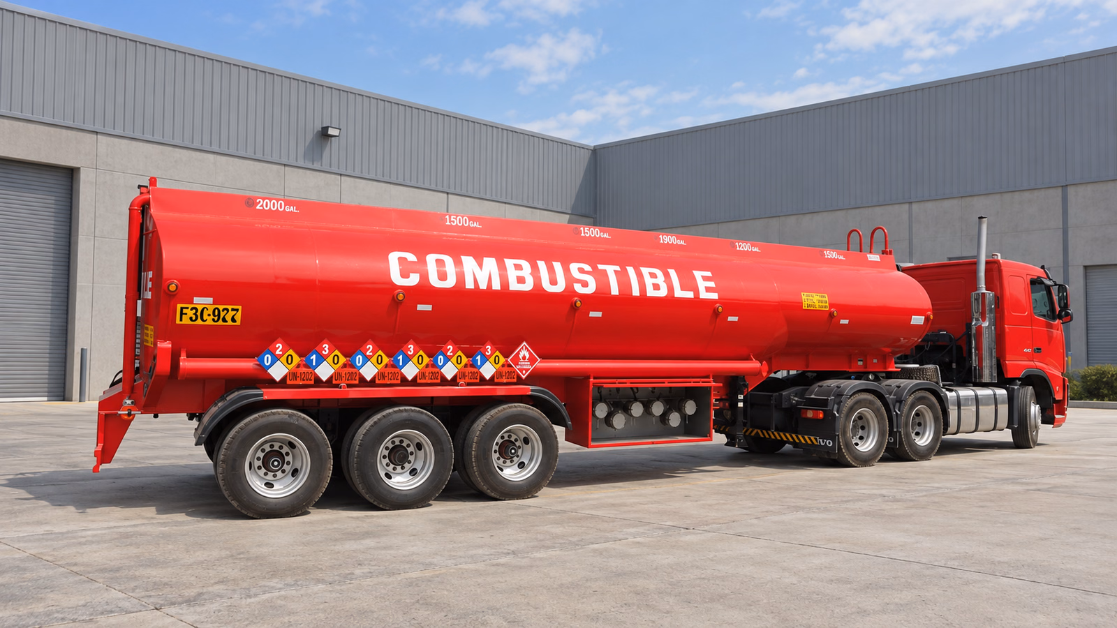Semirremolque Cisterna de 8700 Galones de Combustible de 3 Ejes fabricado por Carrocerías La Universal en Lima Perú